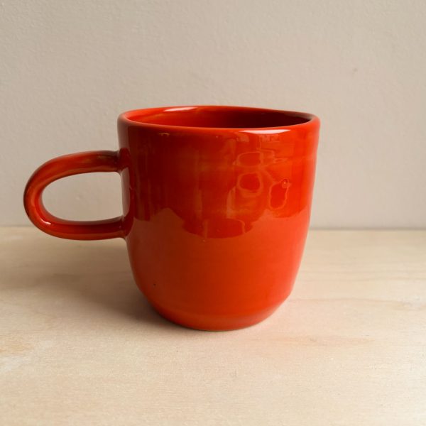 Pomarańczowy mini kubek z uchem